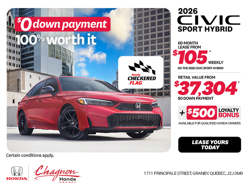 Get the 2026 Honda Civic Sedan Hybrid!