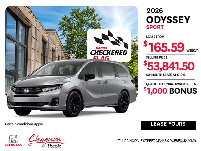 Get the 2026 Honda Odyssey!