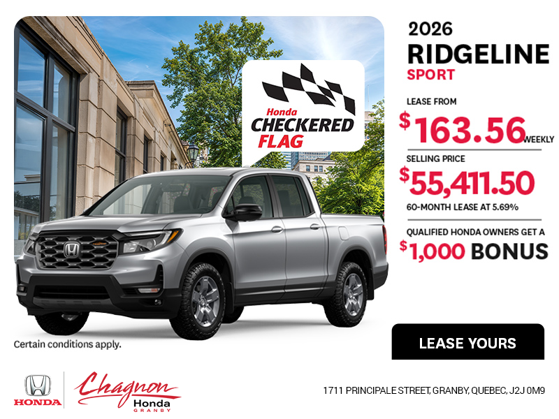 Get the 2026 Honda Ridgeline!