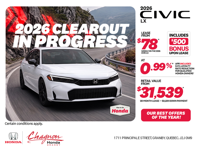 Get the 2026 Honda Civic!