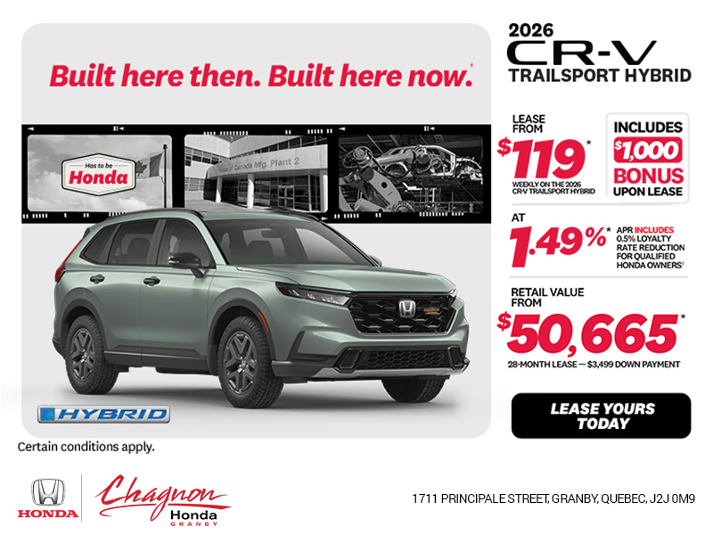 Get the 2026 Honda CR-V Hybrid!