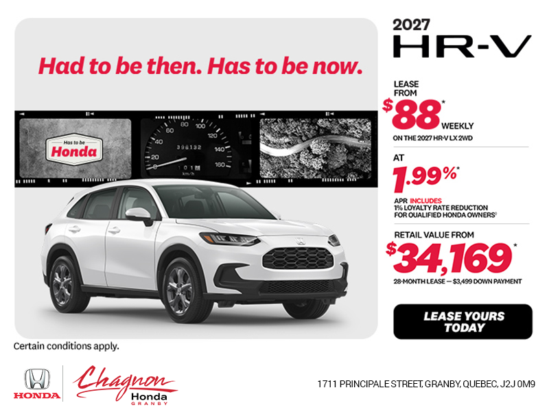 Get the 2027 Honda HR-V!