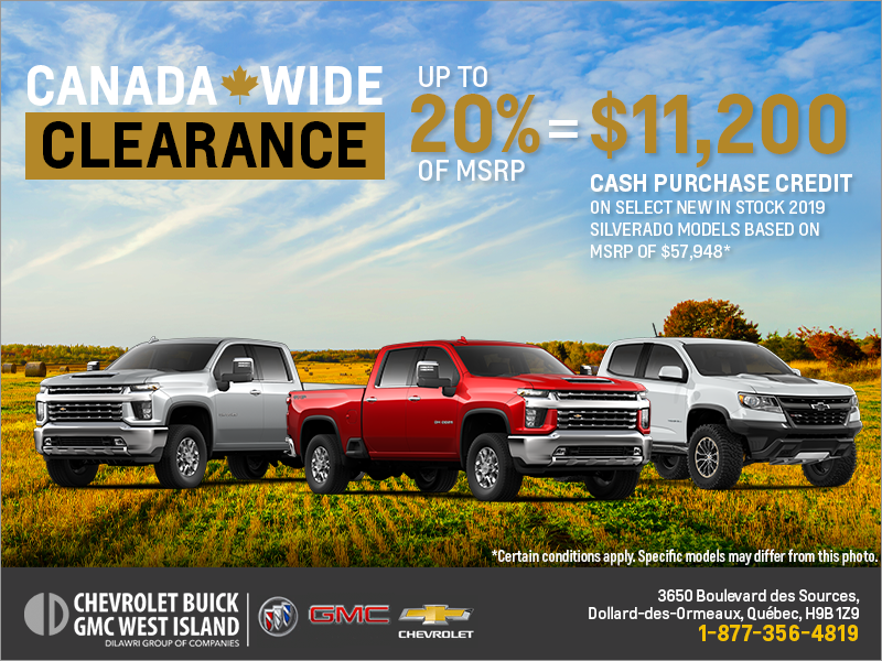 The Chevrolet Canada Wide Clearance Event!