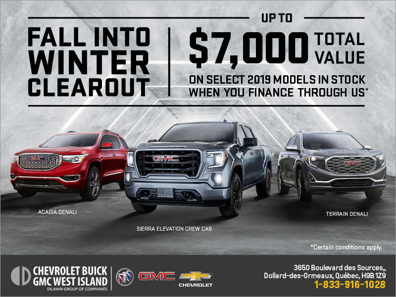 The GMC Fall Into Winter Clearout!
