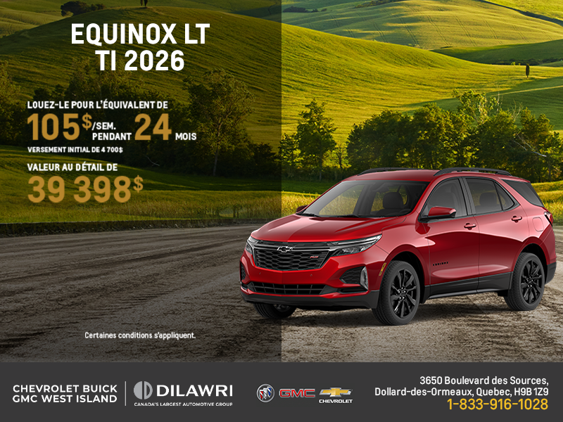 Procurez-vous le Chevrolet Equinox LT TI 2026