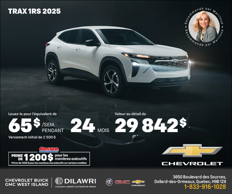Procurez-vous le Chevrolet Trax 2025