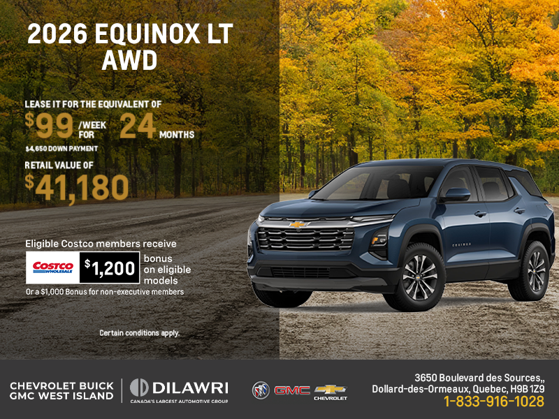 Get the 2026 Chevrolet Equinox LT AWD