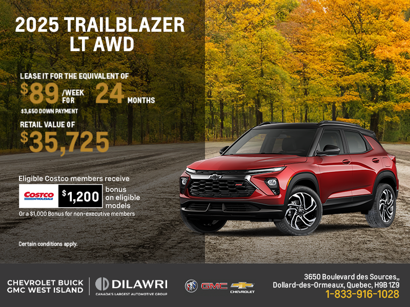 Get the 2026 Chevrolet Trailblazer LT AWD