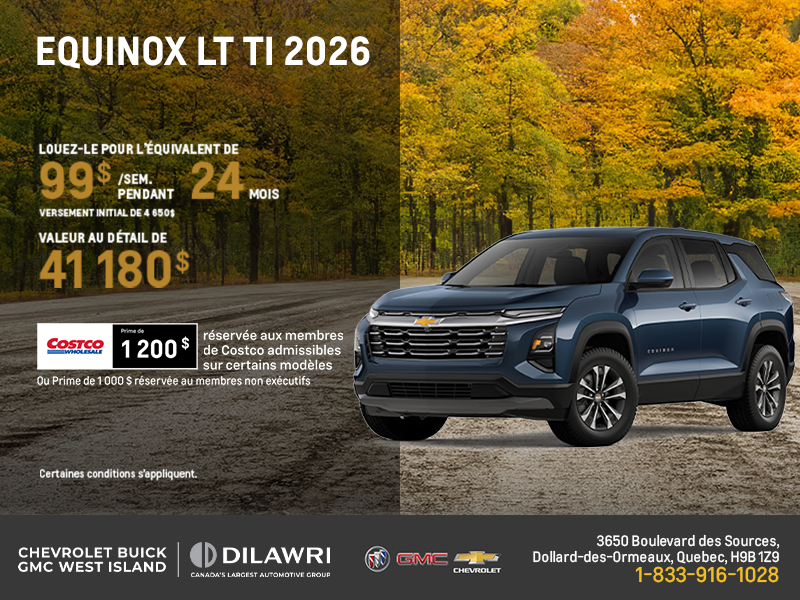 Procurez-vous le Chevrolet Equinox LT TI 2026