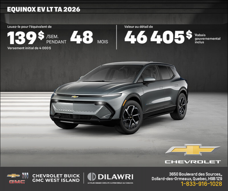 Procurez-vous le Chevrolet Equinox EV 2026