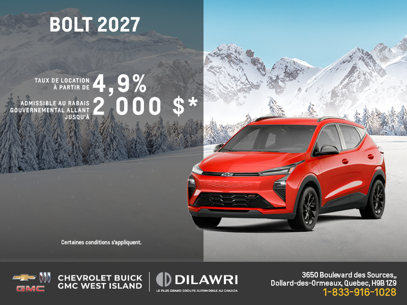 Procurez-vous le Chevrolet Bolt 2027