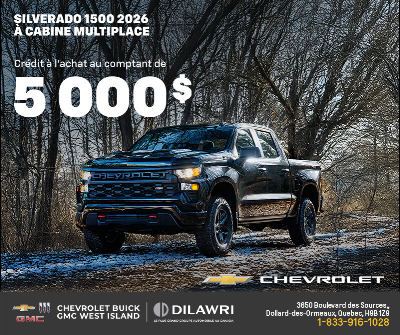 Procurez-vous le Chevrolet Silverado 1500 2026