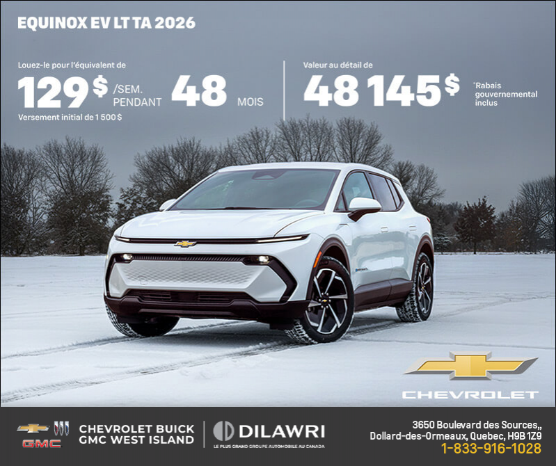 Procurez-vous le Chevrolet Equinox EV 2026