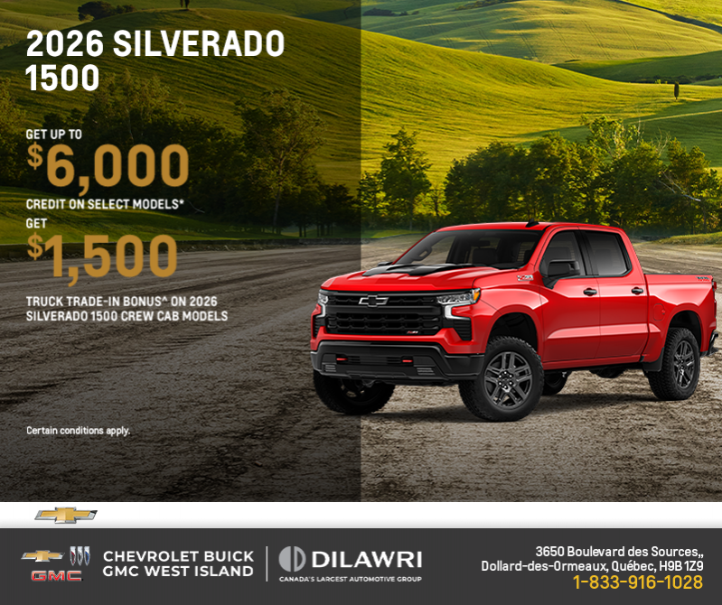 Get the 2026 Chevrolet Silverado 1500