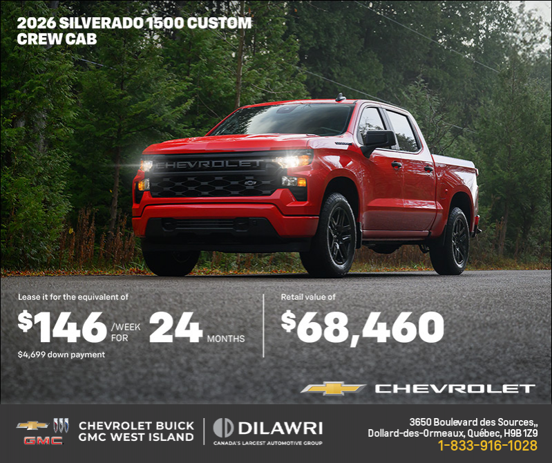 Get the 2026 Chevrolet Silverado 1500 Crew Cab