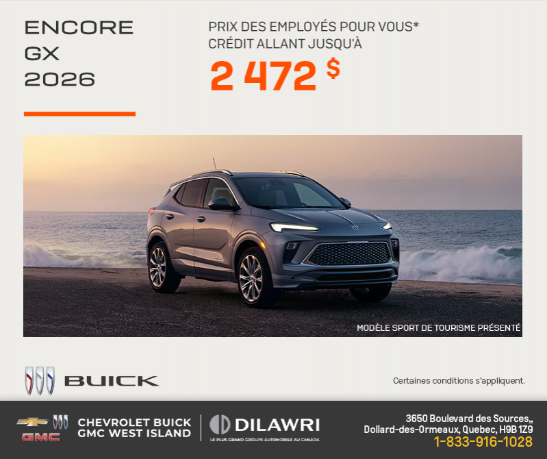 Procurez-vous la Buick Encore Gx 2026