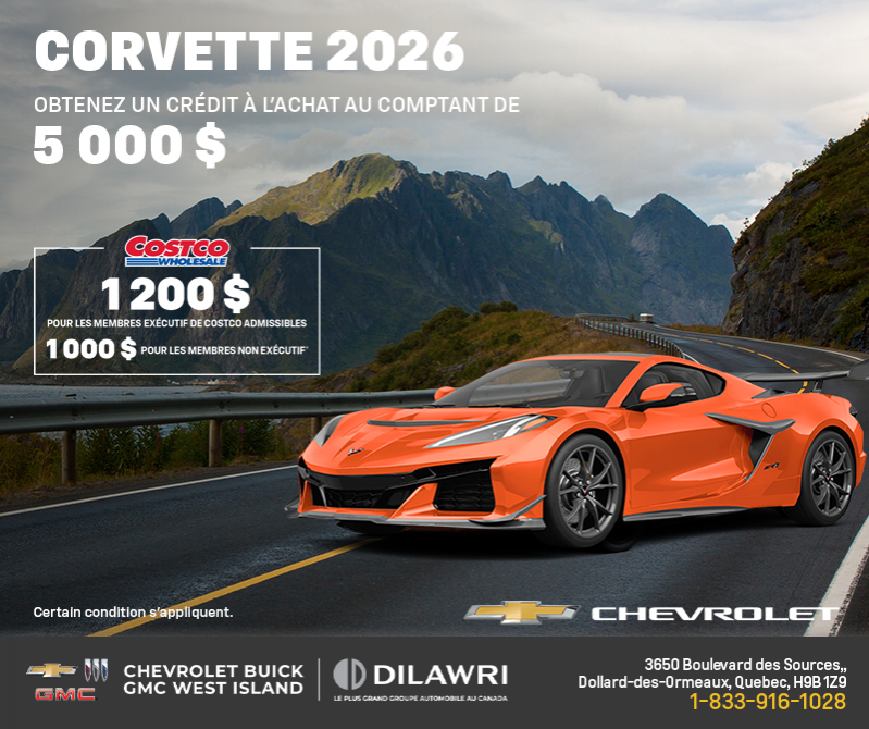 Procurez-vous le Chevrolet Corvette 2026