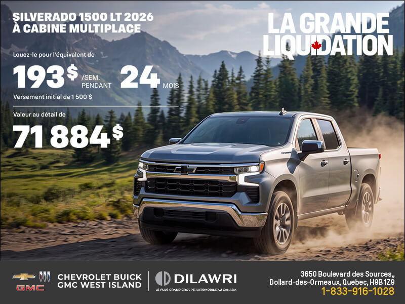 Le Chevrolet Silverado 1500 LT 2026