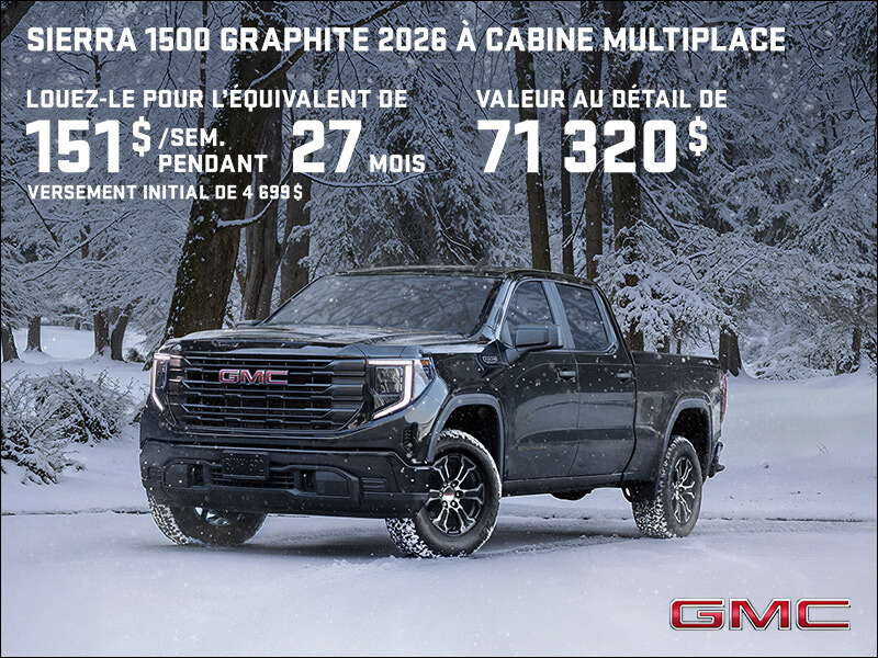 Le GMC Sierra 1500 2026 Graphite