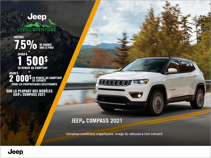 Conduisez un Jeep Compass 2021!