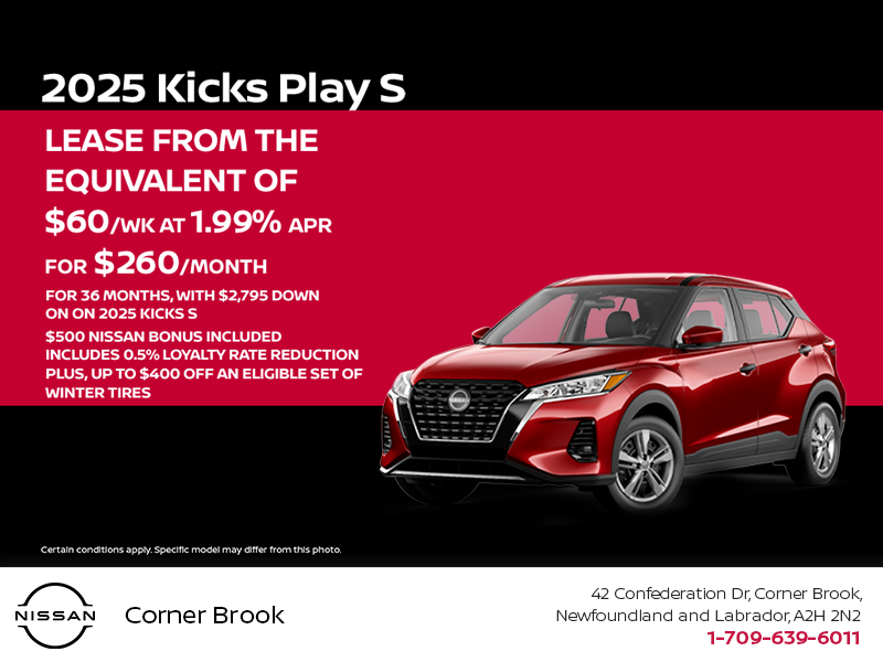 Get the 2025 Nissan Kicks Play S Today!
