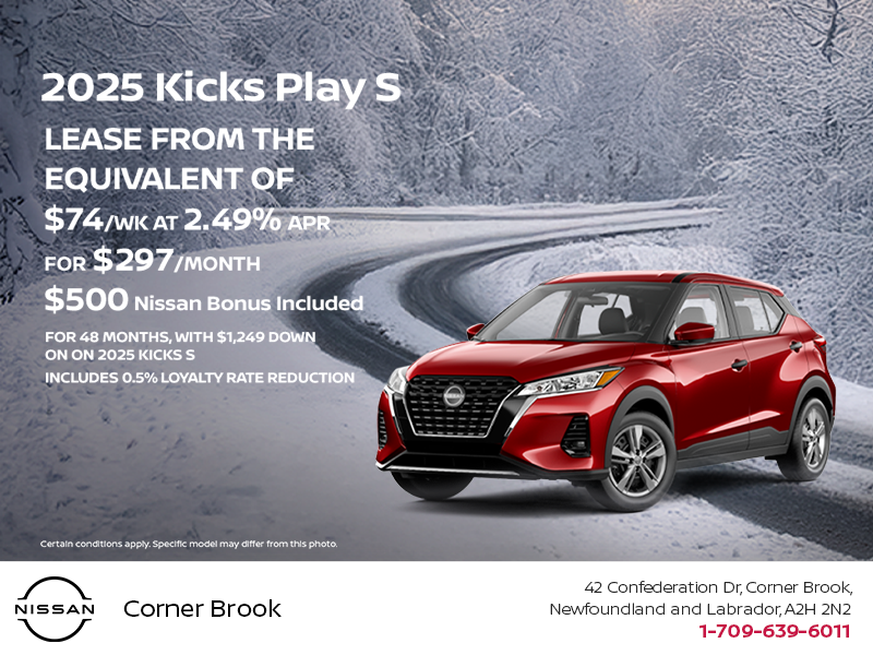 Get the 2025 Nissan Kicks Play S today!