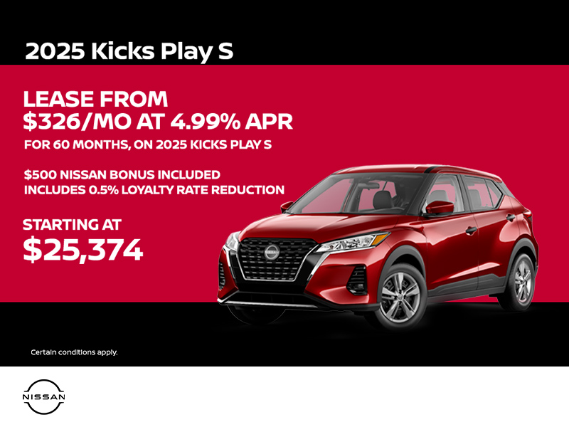 Get the 2025 Kicks S Play Today!