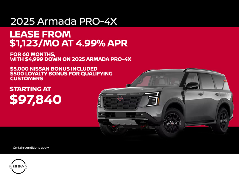 Get the 2025 Nissan Armada Today!