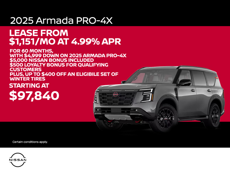Get the 2025 Nissan Armada Today!
