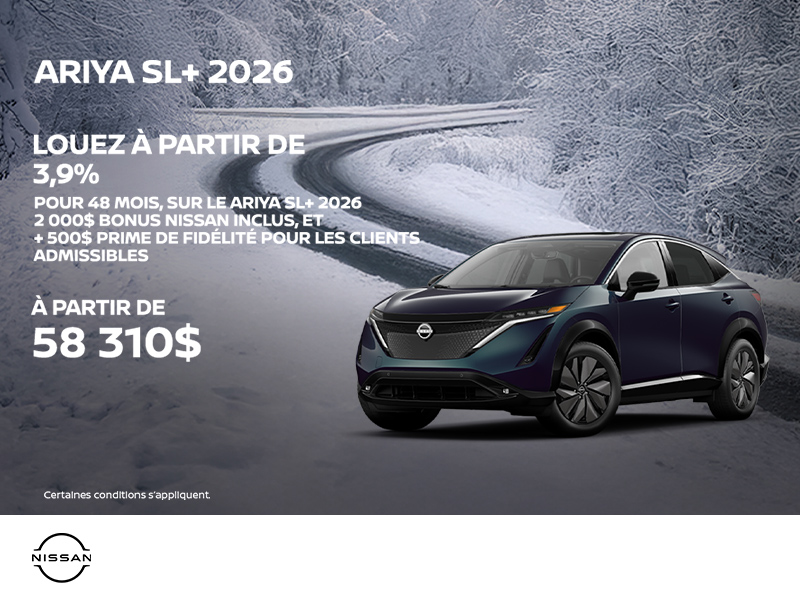 Obtenez le Ariya 2026!