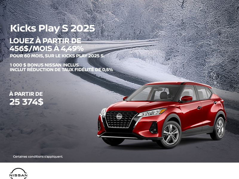 Obtenez le Kicks Play 2025 !