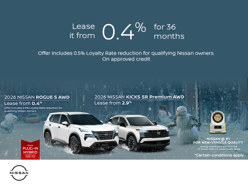 Get the 2026 Rogue and the 2026 Kicks Today!