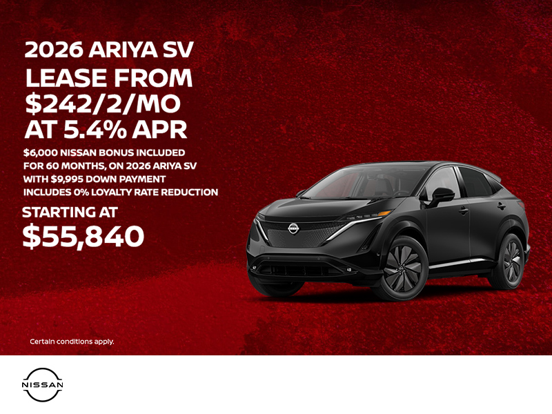 Get the 2026 Ariya Today!