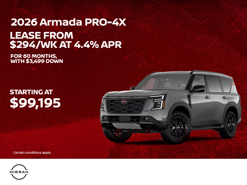 Get the 2026 Nissan Armada Today!