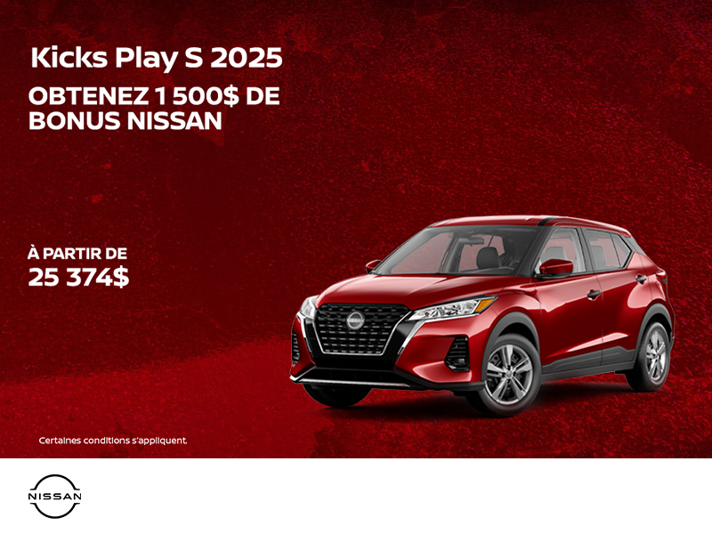 Obtenez le Kicks Play 2025 !