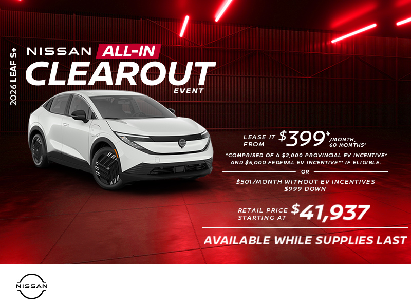 Get the 2026 Leaf  S+ Today!