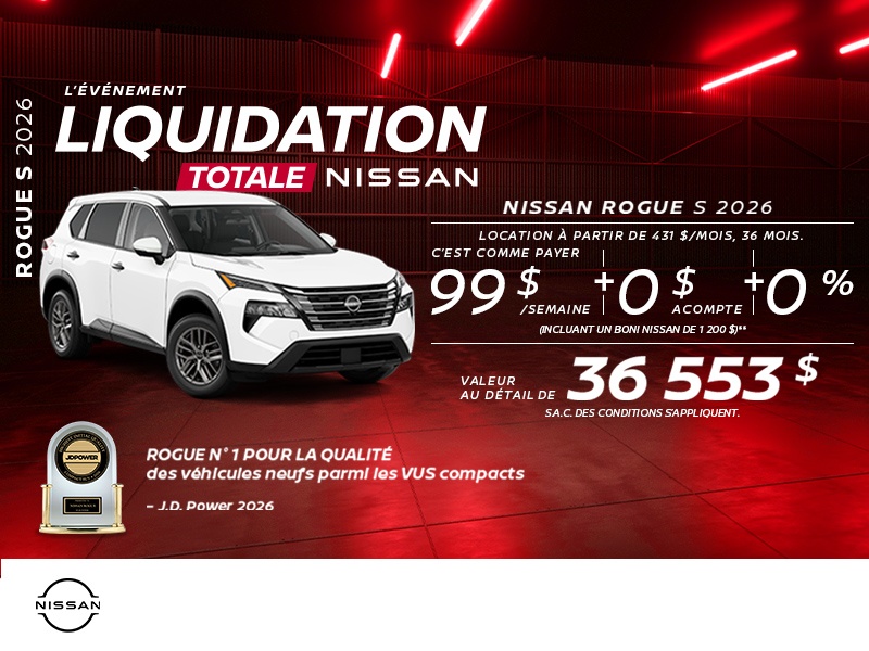 Obtenez le Rogue S 2026!
