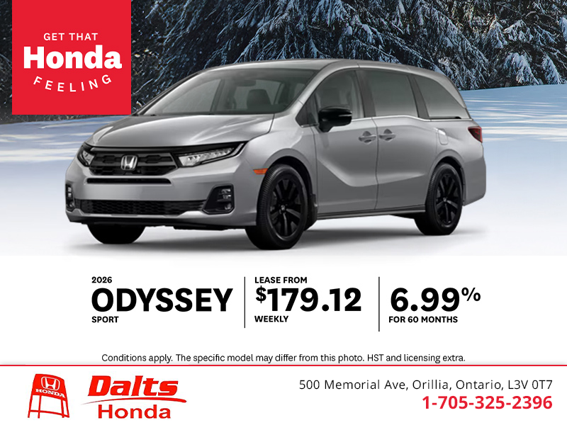Get the 2026 Honda Odyssey!