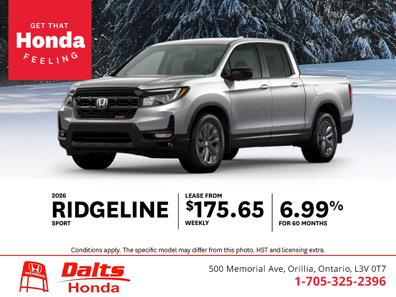Get the 2026 Honda Ridgeline!