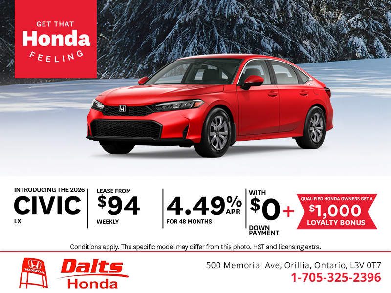 Get the 2026 Honda Civic!
