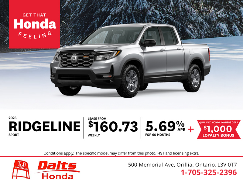 Get the 2026 Honda Ridgeline!