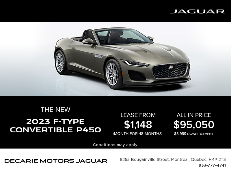 The 2023 Jaguar FTYPE Convertible Decarie Motors Jaguar