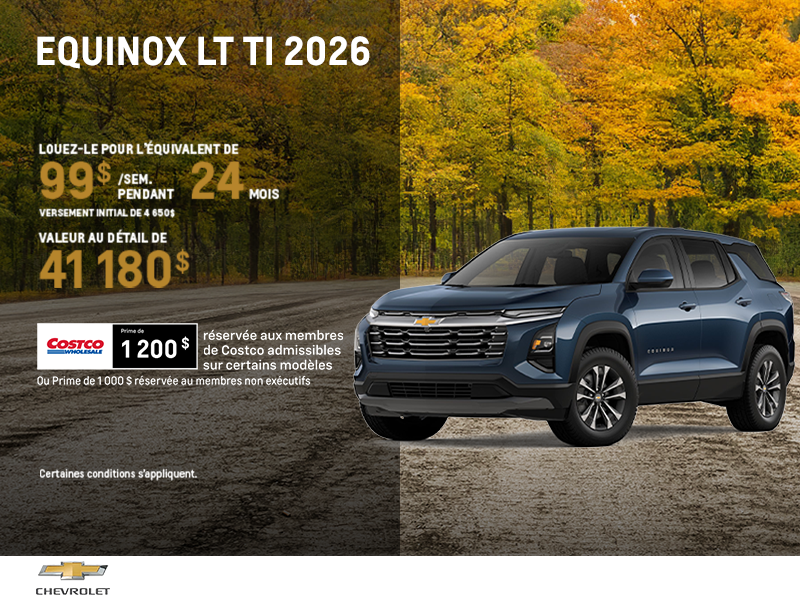 Procurez-vous le Chevrolet Equinox LT TI 2026