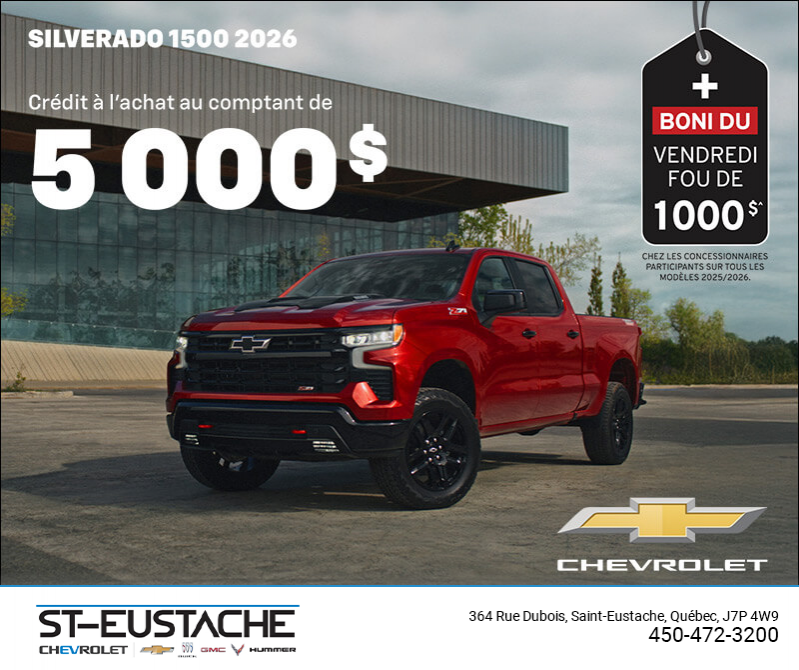 Procurez-vous le Chevrolet Silverado 1500 2026