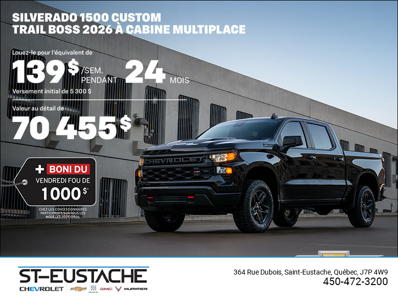 Procurez-vous le Chevrolet Silverado 1500 2026