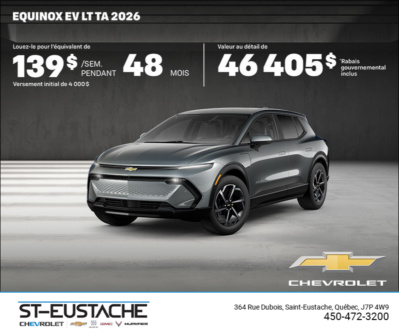 Procurez-vous le Chevrolet Equinox EV 2026