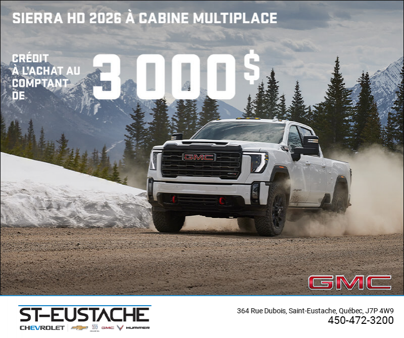 Le GMC Sierra HD à cabine multiplace 2026
