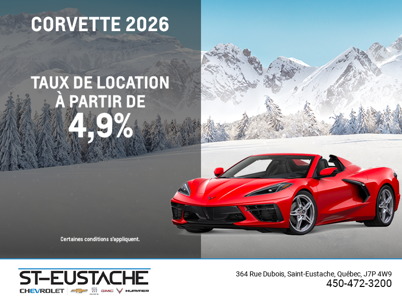 Procurez-vous le Chevrolet Corvette 2026