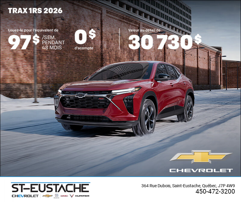 Procurez-vous le Chevrolet Trax 2026
