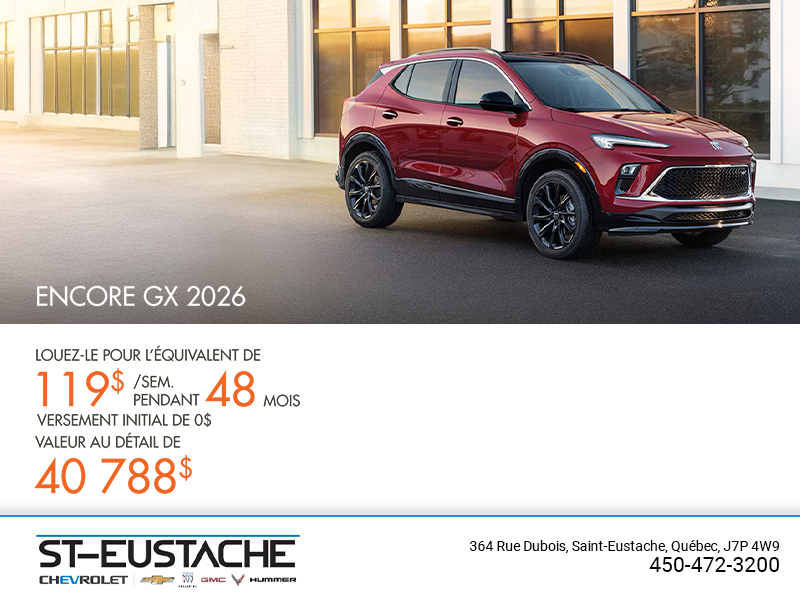 Procurez-vous le Buick Encore GX 2026